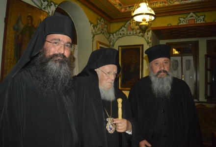 Посещение на Вселенския патриарх Вартоломей в манастира Есфигмен